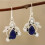 Boho Drop Earrings Women 925 Silver Tourmaline Pair 1