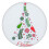 Toalha de mesa redonda de Natal de 112 cm (44 polegadas) com bainha elástica – Ajuste durável e seguro 1