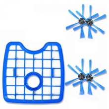 5-Pack Hepa Filter & Side Brush Compatible with Philips Robot Fc8820 Fc8810