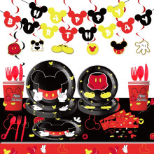Mickey Birthday Party Supplies, Mickey Party Decorations Set - Mickey Birthday Decoration Banner and Mickey Party Supplies