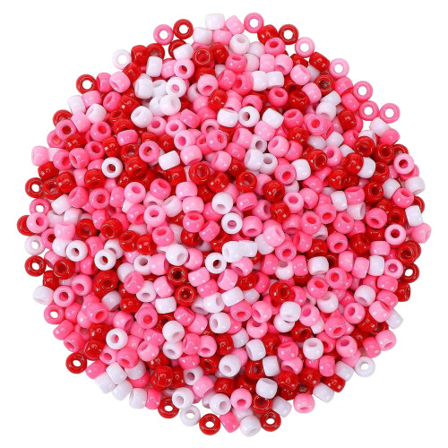 Plastic Pony Beads Multi-Color 1200 Pcs 2