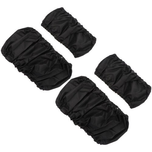 Supvox4Pcs Hjulskydd Elastiska Svarta Vattentäta Däckskydd för Barnvagnar