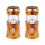 Solar LED Portable Lantern Telescopic Torch Lamp Multi-Function Gold 1