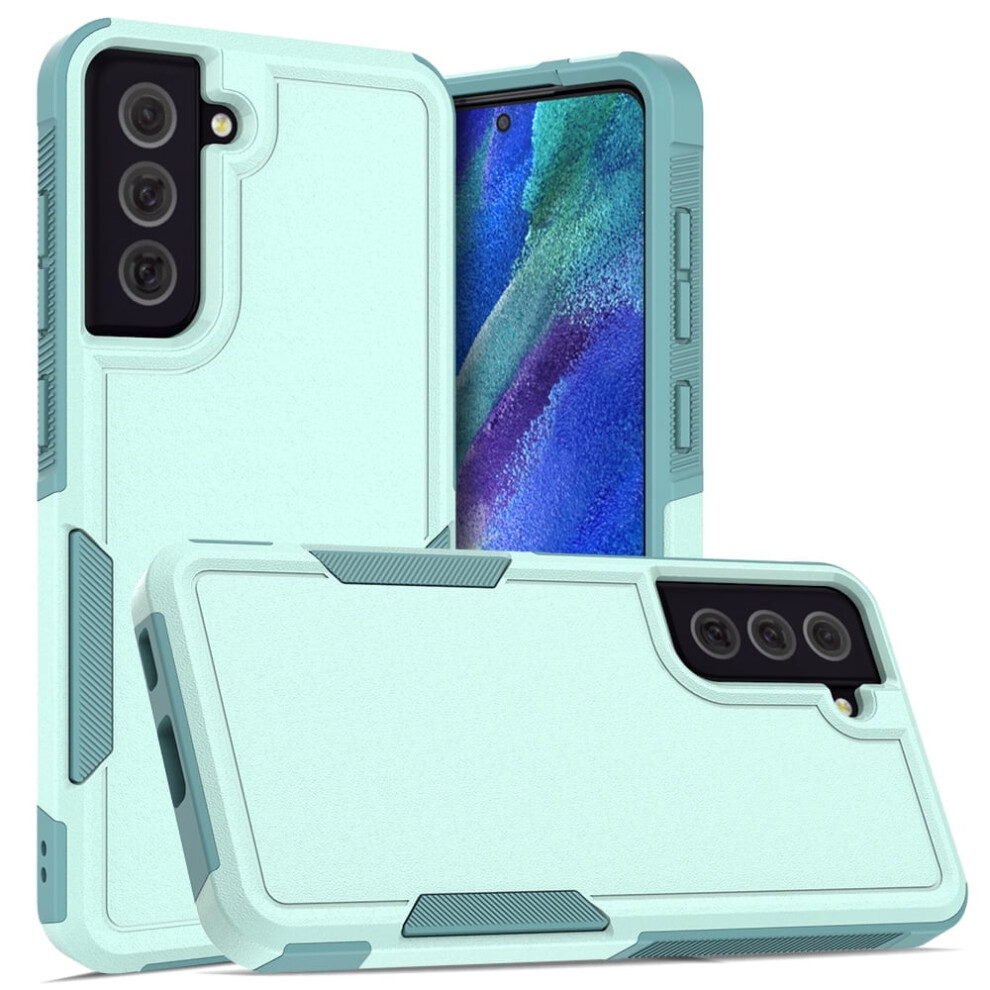 Defender Case For Compatible With Samsung Galaxy S21 Fe 5G Â Heavy Duty, Dustproof, Shockproof, Non-Slip, Light Green 9489952223377