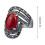 Boho Ethnic Wedding Ring for Women Vintage Crystal Stone 6