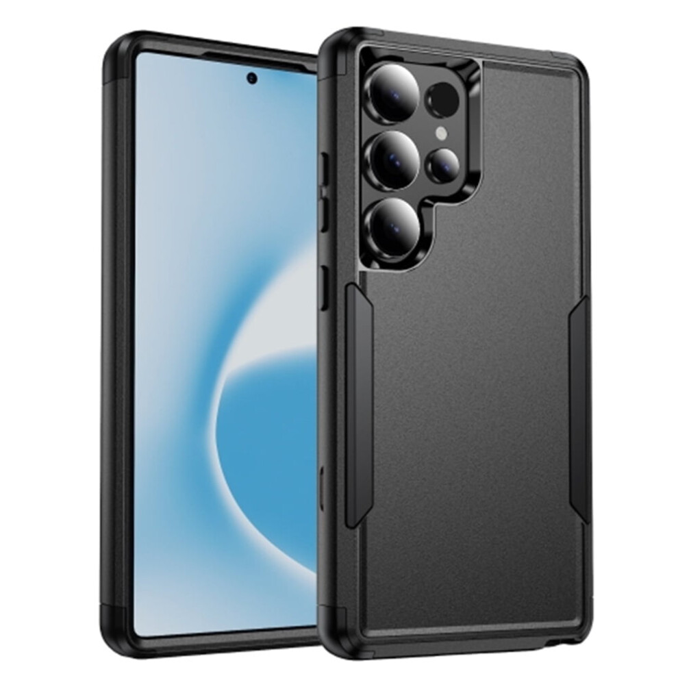 Heavy Duty 3-Layer Bumper Case For Samsung Galaxy S25 Ultra 5G 6.9", Shockproof & Dropproof, Black 9489952225814