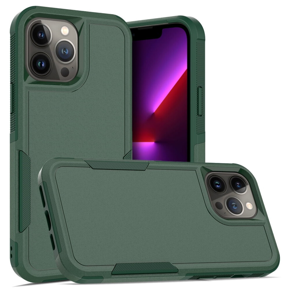 Defender Case For Iphone 13 Pro Max 6.7" Â Heavy Duty 1-In-1 Rugged, Dustproof, Shockproof, Non-Slip Cover, Green 9489952225166