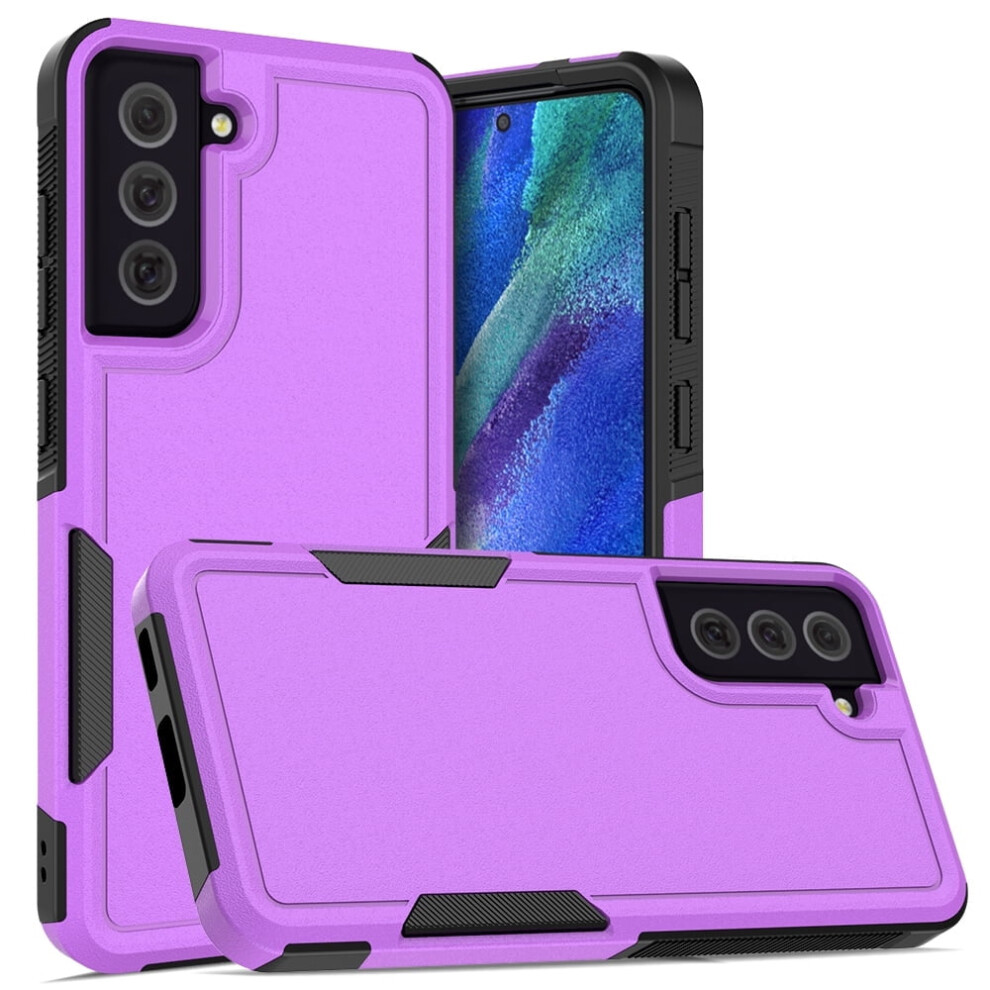 Defender Case For Compatible With Samsung Galaxy S21 Fe 5G 6.4'' Â Rugged, Dustproof, Shockproof, Non-Slip Protective Cover In Purple 9489952225975