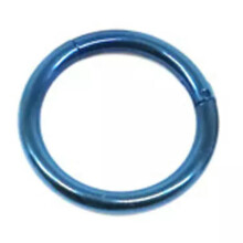 Nasenscheidewand-Ohrknochenclip aus Edelstahl, blau, 12 mm