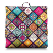 Dutch Velvet Meditation Pillow, Boho Floor Cushion, Meditation Pillows for Sitting on Floor, Square Cushion for Yoga and Relaxing, 22'' x 22''