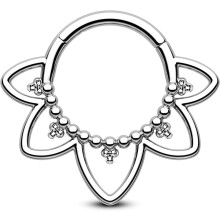 Piercing de septo Lotus em aço inoxidável 16G 8mm ou 10mm