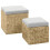 VidaXL vidaXL Ottoman-Set 2 Stk. Seegras Grau 1