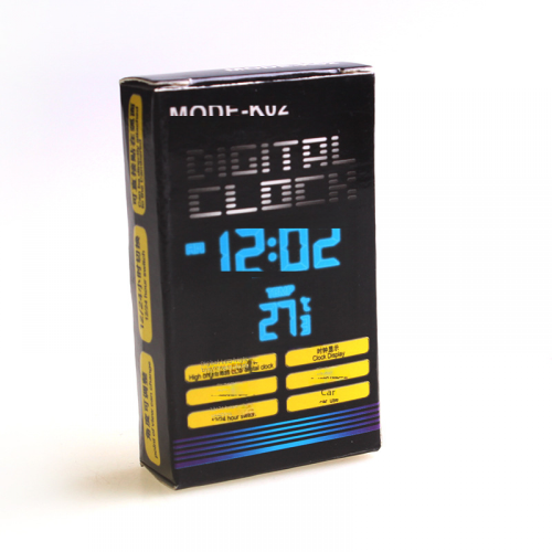 Bil elektronisk ur bil bilur lysende elektronisk ur LCD digitalt limetermometer mini 2