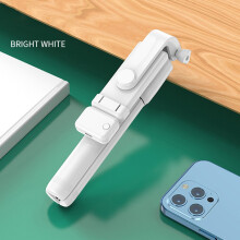 Stick selfie wireless Premium cu trepied rotativ la 360, cu lumină de umplere și telecomandă, monopied extensibil, compatibil cu iPhone și