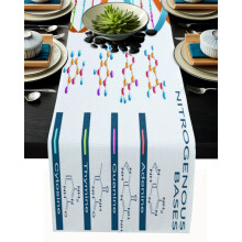 Science Rocket Microscope Planet Table Runner Home Wedding Table Flag Mat Centerpieces Decoration Party Dining Long Tablecloth
