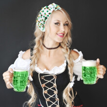 St. Patricks Day pandebånd irsk festival hårtilbehør grønt til festivalfrisure