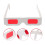 Red Frame 3D Glasses Paper Round 50 Pcs 1