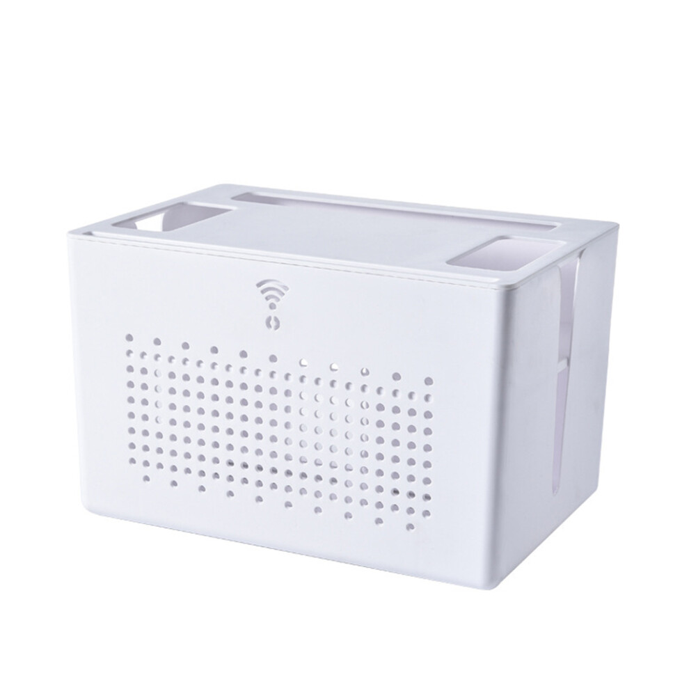 Double-Layer Wireless Wifi Router Storage Box Desktop Socket Wire Organizer Box 9489952965154