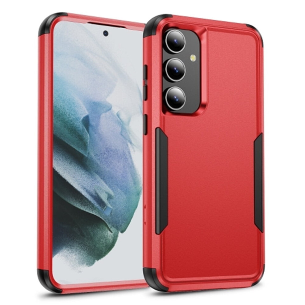 Heavy Duty 3-Layer Shockproof Bumper Case Compatible With Samsung Galaxy S24 5G (6.2"), Red 9489952226897