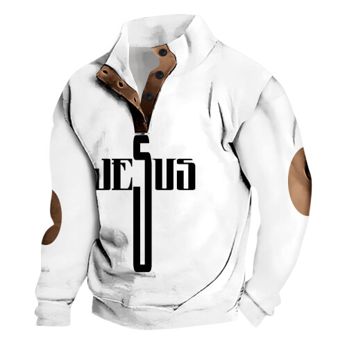 Men's Heavyweight Crewneck Sweatshirt Easter Print Pullover