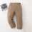 Boys Khaki Twill School Pants Flat Front Elastic Waist 1