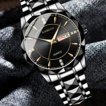 Montre à quartz pour homme à moins de 5 – Bracelet en cuir, résistante à l'eau, idéale pour le bureau, les activités de plein air et les