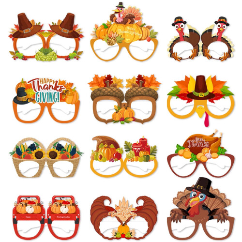Lunettes en papier pour Thanksgiving (12 pièces)