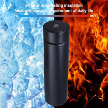 Smart Temp Display Vacuum Cup 500ml, 304 SS Insulated, LED Screen, 12H Hot/Cold Retention