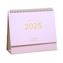 Mini Calendário de Mesa 2025, Calendário de Mesa Pequeno com Aba e Cor Sólida, Planejador Mensal para Casa, Escritório e Acessórios de Mesa