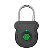Smart fingeraftrykshængelås til bagage, døre, skabe – rustfrit stål, rustfri, flerbruger, nem installation, kompatibel med iOS/Android