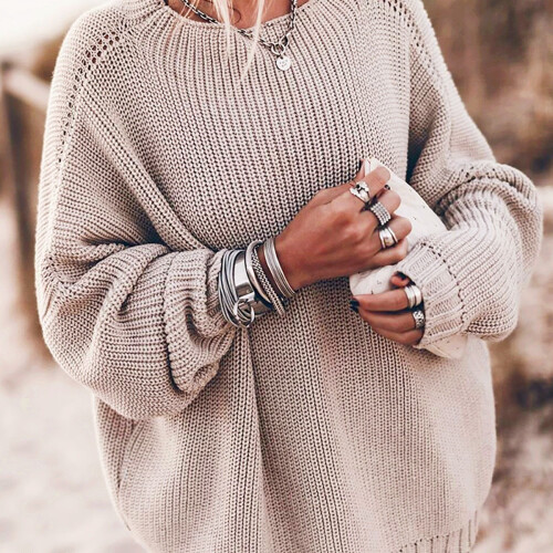 Pull d'hiver ample grande taille, veste pull chaude, style tendance et décontracté 1