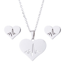 Silberne Halskette für Damen, modisches Anhänger-Ohrring-Set, farbige Schlüsselbein-Halskette, exquisite Ohrringe, bis zu 35 % Rabatt