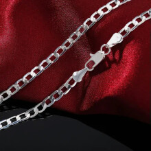 Wholesale 4MM 925Sterling Solid Silver Chain Women Men Necklace 16-30 inch-24-1-1