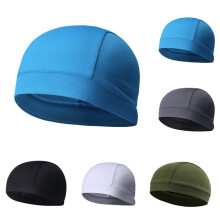 Faixa de cabeça esportiva para ciclismo, touca, absorvente de suor, poliéster, 1 conjunto, preta.