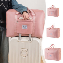 3Pcs Foldable Travel Duffel Bag, Water-Resistant, Compact Storage, Strap for Luggage Handle, Compatible with Suitcases