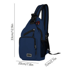 Dámska nastaviteľná crossbody kabelka, konvertibilná náprsná kabelka s viacerými vreckami