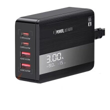 A4808Q65W hurtiglader2USB A2Type-C PC USB-lader20V/3.25A100-240V1.5A for lading av mobiltelefon, plassbesparende