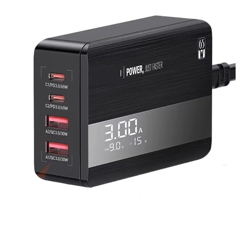 A4808q 65W Fast Charger 2 Usb A 2 Type-C Pc Usb Charger 20V/3.25A 100-240V 1.5A For Mobile Phone Charging,Space-Saving 9489952966625
