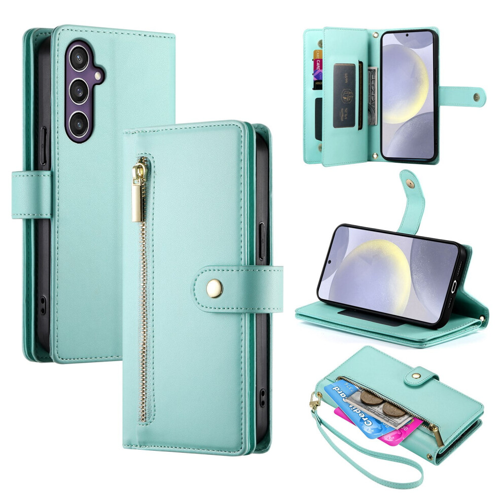 Wallet Leather Phone Case For Compatible With Samsung Galaxy S23 Ultra S23plus S23fe Multi Card Zipper Phone Case 9489952297330