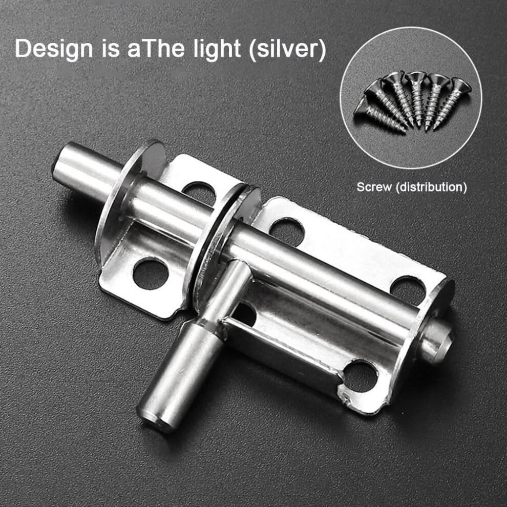 1Pc Stainless Steel Door Bolts Sliding Locks Bolt Latch Safety Lock Wooden Door Latches Gate Safety Bedroom Lock Hardware,Silver A 9448483018456
