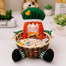 Candy Basket, Festival Doll Basket, Table Decor for St. Patrick's Day, Irish Celebration, Gift, Party, Decorative