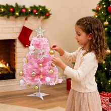Pink Christmas Tree Tabletop Artificial Mini Tree with