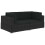 VidaXL vidaXL Ecksofas 2 Stk. mit Auflagen Poly Rattan Schwarz 1