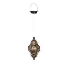 Lot de 3 lanternes solaires suspendues d'extérieur, étanches et décoratives, avec détecteur de mouvement et allumage automatique crépusculaire.