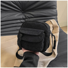 Dámska kordová kabelka cez rameno – zips, jednofarebná, ležérna malá crossbody kabelka v štýle kampusu, oslobodená od dane, víkend
