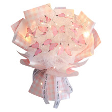 Coffret cadeau de 11 papillons et fleurs avec lumière LED pour la Saint-Valentin, un anniversaire, des fiançailles, ou à faire soi-même pour une