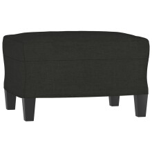 vidaXL Fußhocker Schwarz 60x50x41 cm Stoff