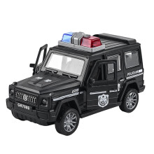 Zabawki SUV z napędem pull-back i mini radiowóz w skali 1/36, pojazdy bezwładnościowe z otwieranymi drzwiami, edukacyjne zabawki dla chłopców w