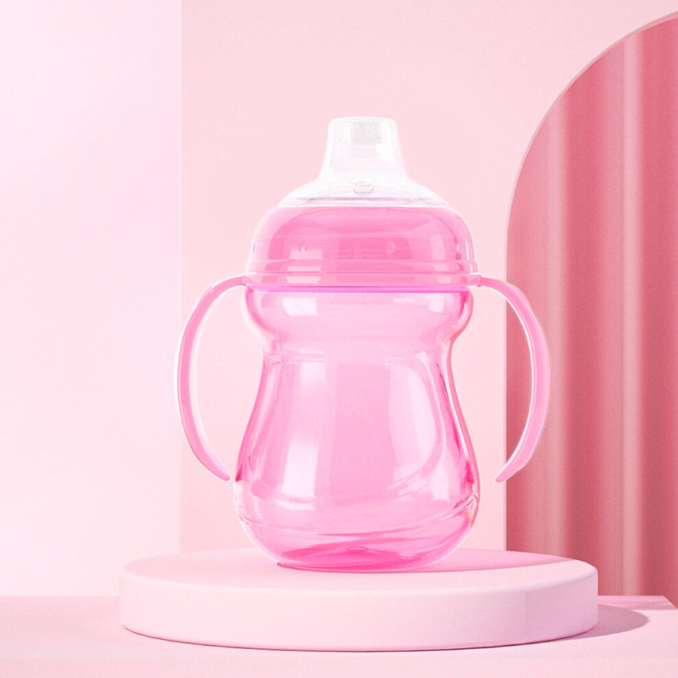 Water Bottle,240 ML Wide Caliber PP Baby Bottle With Handle Anti Drop Anti Flatulence Plastic Baby Bottle