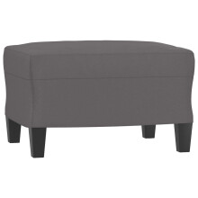 vidaXL Fußhocker Grau 60x50x41 cm Kunstleder
